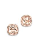 Morganite And Diamond Earrings In 14k Rose Gold - 100% Exclusive