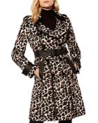 Karen Millen Double-breasted Leopard-print Coat