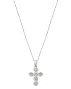 Bloomingdale's Cluster Diamond Cross Pendant Necklace In 14k White Gold, 0.25 Ct. T.w. - 100% Exclusive