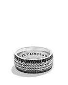 David Yurman Maritime Rope Band Ring With Black Diamonds