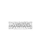 Suzanne Kalan 18k White Gold Fireworks Diamond Baguette & Round Eternity Band