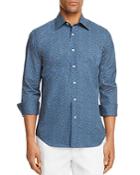 Canali Micro Floral Regular Fit Button-down Shirt