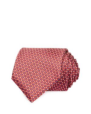 Canali Geometric Arrow Print Silk Classic Tie