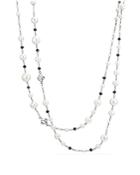 David Yurman Oceanica Cultured Freshwater Pearl And Bead Link Necklace With Black Spinel