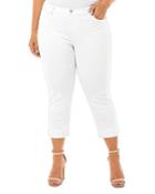 Liverpool Los Angeles Plus Charlie Crop Jeans In Bright White