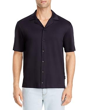 Z Zegna Interlock Jersey Slim Fit Camp Shirt