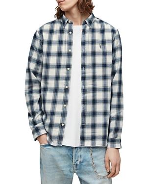 Allsaints Usu Check Long Sleeve Slim Fit Shirt