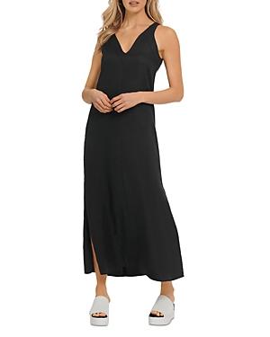 Dkny Linen V-neck Maxi Dress