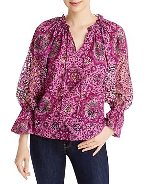 Kobi Halperin Bari Eyelet Peasant Blouse