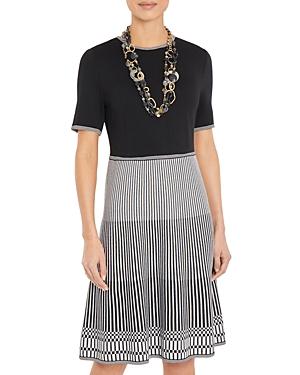 Misook Colorblocked Printed Skirt Dress