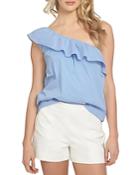 1.state One-shoulder Ruffle Top