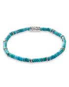 John Hardy Men's Sterling Silver Classic Chain Turquoise Bead Heishi Bracelet