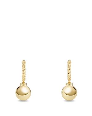 David Yurman Solari Hoop Ball Earrings In 18k Gold