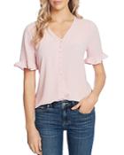 Cece Ruffled Button-up Top
