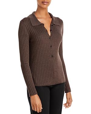 Vince Ribbed Polo Sweater