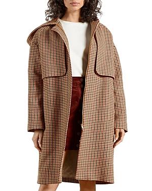 Ted Baker Hooded Check Coat