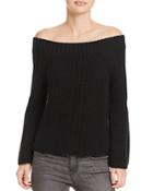 525 America Shaker Off-the-shoulder Cotton Sweater