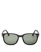 Persol Polarized Officina Rectangle Acetate Sunglasses 56mm