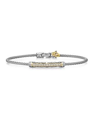 Alor Pave Diamond Gray Cable Bracelet