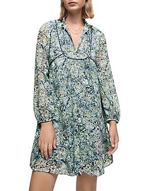 Maje Reladon Floral Print Chiffon Dress