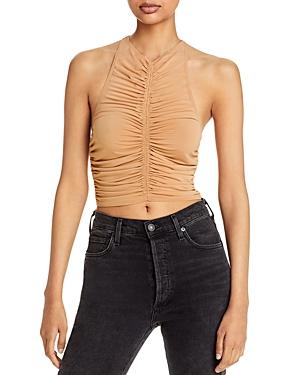 A.l.c. Adrienne Ruched Cropped Top