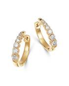 Bloomingdale's Diamond Graduated Hoop Earrings In 14k Yellow Gold - 100% Exclusive