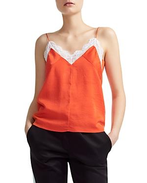 Maje Linette Lace-trimmed Camisole Top