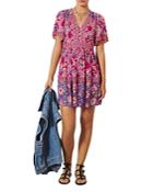 Ba & Sh Valia Mixed Print Mini Dress