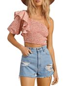 Billabong Shine On Floral One Shoulder Top