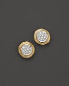 Marco Bicego Delicati Earring In 18k Yellow Gold With Pave Diamonds