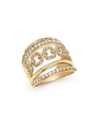 Bloomingdale's Diamond Wide Statement Ring In 14k Yellow Gold, 1.0 Ct. T.w. - 100% Exclusive