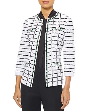 Misook Windowpane Knit Jacket