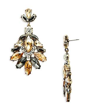 Aqua Statement Drop Earrings In Gold Tone - 100% Exclusive