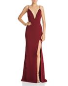 Katie May Plunging Crepe Gown