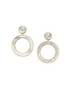 Ippolita 18k Yellow Gold Polished Rock Candy Mother-of-pearl Stone Dot & Open Circle Slice Earrings