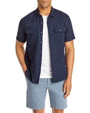 Vince Slim Fit Garment Dyed Button Front Shirt