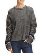 Theory Mix Stripe Cashmere Sweater
