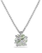 David Yurman Petite Cable Wrap Necklace With Prasiolite And Diamonds