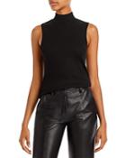 Monrow Ribbed Mock Neck Tank Top