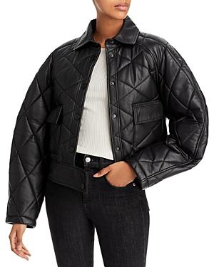 Remain Gena Leather Cropped Jacket