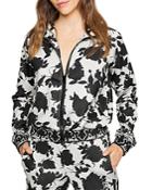 Pam & Gela Floral Print Zip Jacket