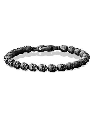 David Yurman Men's Sterling Silver Memento Mori Skull Bead Bracelet