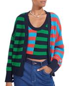 Staud Essex Mixed Stripe Cardigan