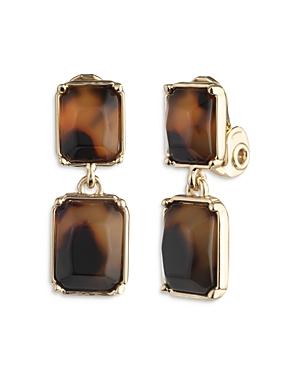 Lauren Ralph Lauren Tortoise Shell Look Clip On Drop Earrings
