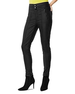 Karen Millen Coated Corset Skinny Jeans In Black
