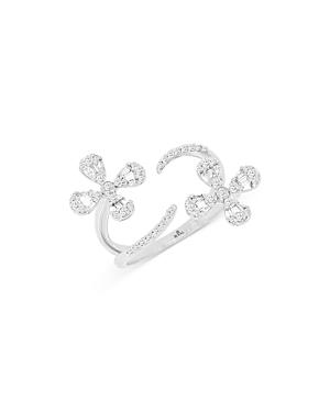 Bloomingdale's Diamond Flower Ring In 14k White Gold, 0.50 Ct. T.w. - 100% Exclusive