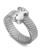 Tous Sterling Silver Small Mesh Ring