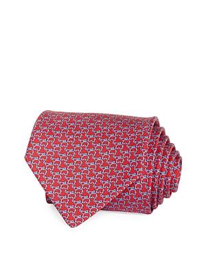 Salvatore Ferragamo Bull Outline Silk Classic Tie