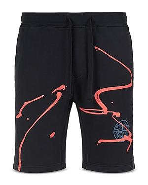 Stone Island Paint Swirl Fleece Shorts