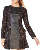 Bcbgmaxazria Briony Faux Leather-paneled Dress